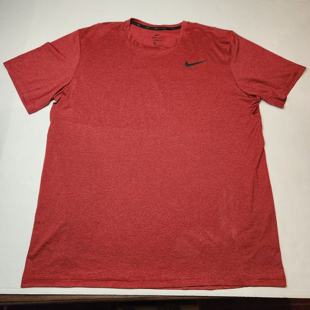 Nike Dry Fit Red T-Shirt Short Sleeve XL